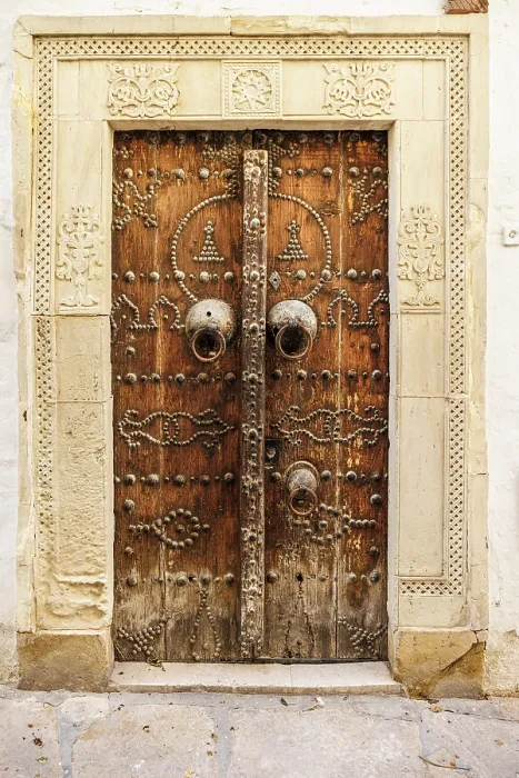 Framed Print : Colourful door, Hammamet, Tunisia Framed Print : Colourful door, Hammamet, Tunisia