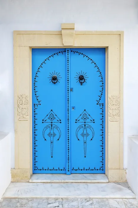 Framed Print : Colourful door, Hammamet, Tunisia Framed Print : Colourful door, Hammamet, Tunisia