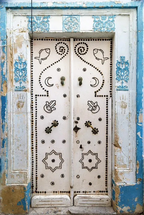 Framed Print : Colourful door, Hammamet, Tunisia Framed Print : Colourful door, Hammamet, Tunisia