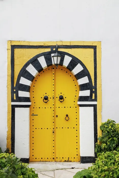 Framed Print : Colourful door, Sidi Bou Said, Tunisia