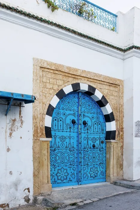 Framed Print : Colourful door, Sidi Bou Said, Tunisia Framed Print : Colourful door, Sidi Bou Said, Tunisia
