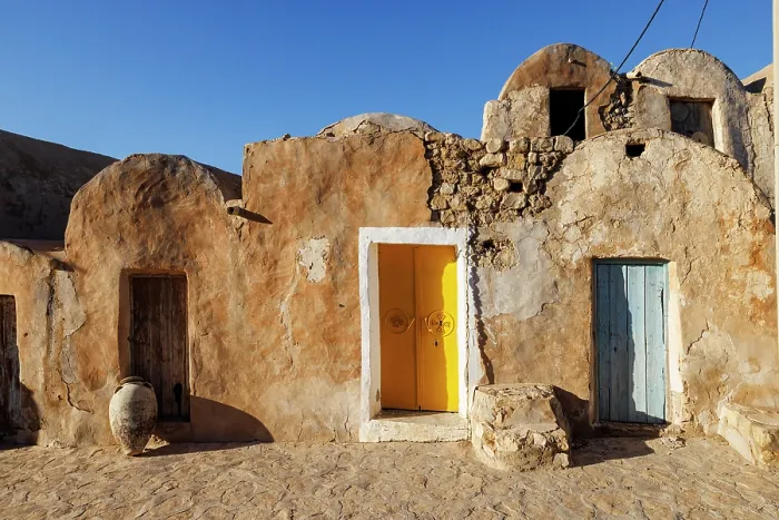 Framed Print : Colourful doors at Ksar Ouled Soltane, Tataouine, Tunisia Framed Print : Colourful doors at Ksar Ouled Soltane, Tataouine, Tunisia