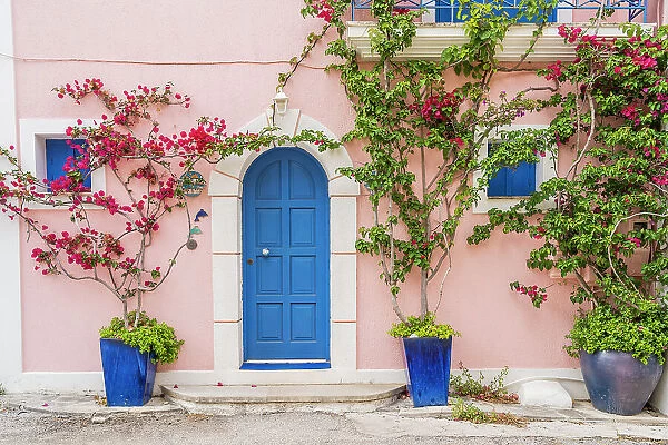 Colourful facade, Assos, Kefalonia, Ionian Islands, Greek Islands, Greece