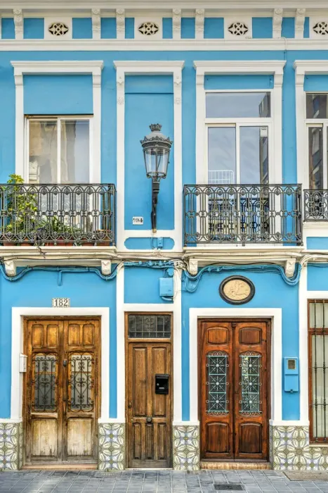 Framed Print : Colourful facade of a traditional modernism house in El Cabanyal neighbourhood, Valencia, Valencian Community, Spain Framed Print : Colourful facade of a traditional modernism house in El Cabanyal neighbourhood, Valencia, Valencian Community, Spain