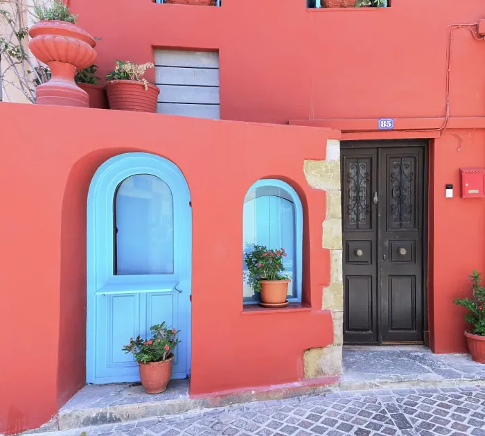 Framed Print : Colourful House, Chania, Crete, Greek Islands, Greece Framed Print : Colourful House, Chania, Crete, Greek Islands, Greece
