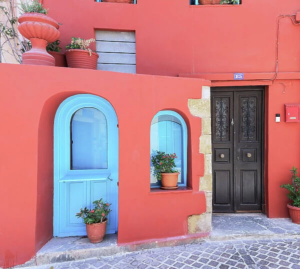 Colourful House, Chania, Crete, Greek Islands, Greece
