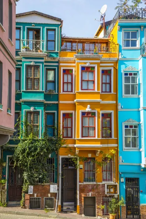 Framed Print : Colourful houses, Balat district, Istanbul, Turkey Framed Print : Colourful houses, Balat district, Istanbul, Turkey