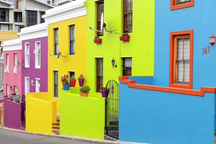 Framed Print : Colourful houses in Bo-Kaap neighbourhood, Cape Town, Western Cape, South Africa Framed Print : Colourful houses in Bo-Kaap neighbourhood, Cape Town, Western Cape, South Africa