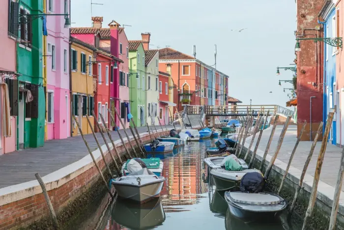 Framed Print : Colourful Houses, Burano, Venice, Italy Framed Print : Colourful Houses, Burano, Venice, Italy