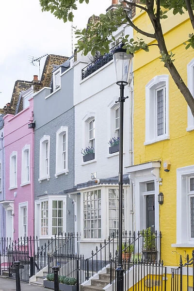 Colourful houses in Chelsea, London, England, UK