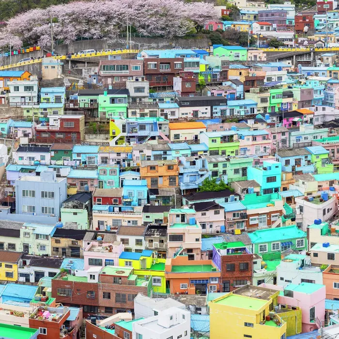 Framed Print : Colourful houses of Gamcheon Culture Village, Busan, South Korea Framed Print : Colourful houses of Gamcheon Culture Village, Busan, South Korea