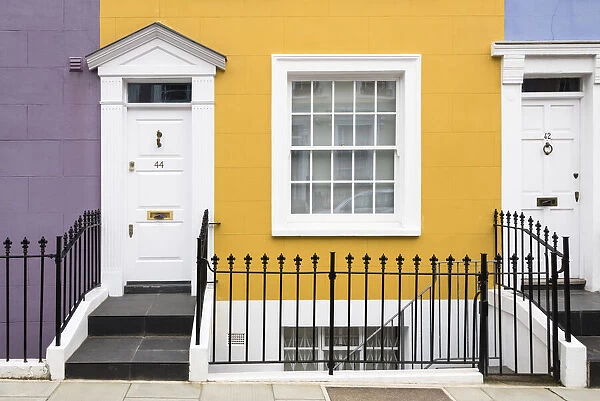 Colourful houses in Kensington, London, England