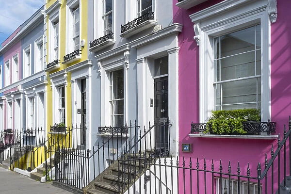 Colourful houses in Notting Hill, London, England, UK