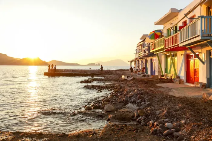 Framed Print : Colourful houses in the small village of Klima on the island of Milos, Cyclades, Greece Framed Print : Colourful houses in the small village of Klima on the island of Milos, Cyclades, Greece