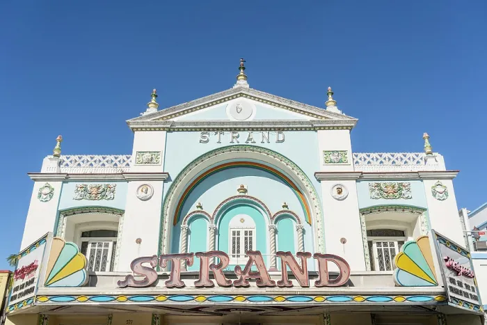 Framed Print : The colourful Strand building, Duval Street, Key West, Florida Keys, Florida, USA