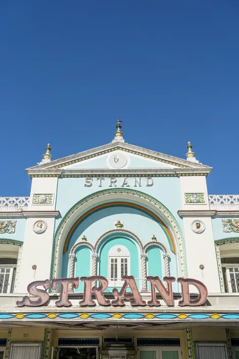 Framed Print : The colourful Strand building, Duval Street, Key West, Florida Keys, Florida, USA