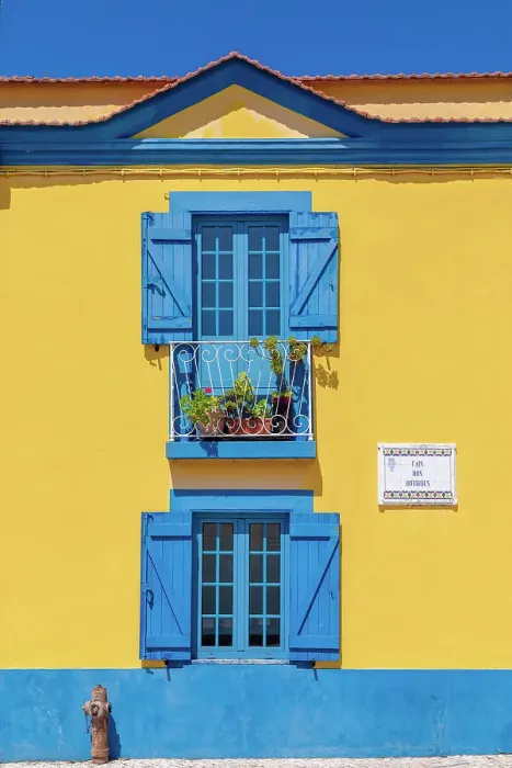 Framed Print : Colourful Traditional Buildings, Aveiro, Portugal, Southern Europe