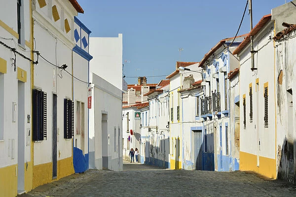 The colourful white washed village of Torrao. Alcacer do Sal, Alentejo. Portugal