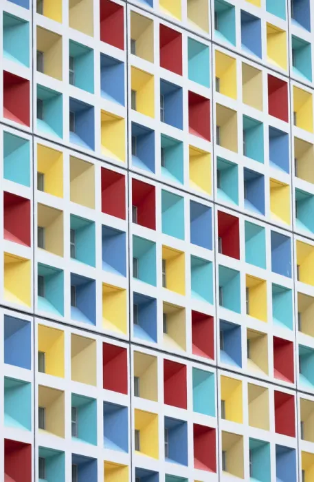 Framed Print : Colourful windows, Hong Kong Framed Print : Colourful windows, Hong Kong