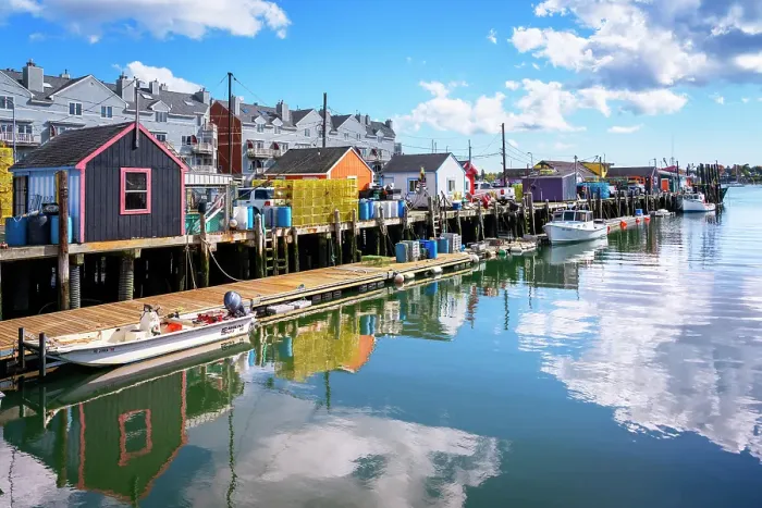 Framed Print : Commercial Fishing Harbor Portland Maine, New England, USA Framed Print : Commercial Fishing Harbor Portland Maine, New England, USA