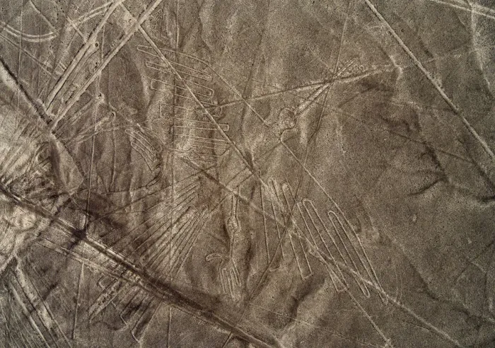 Framed Print : The Condor Geoglyph, aerial view, Nazca, Ica Region, Peru Framed Print : The Condor Geoglyph, aerial view, Nazca, Ica Region, Peru