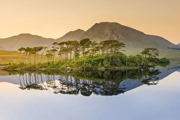 Connemara, County Galway, Connacht province, Republic of Ireland, Europe. Lough Inagh lake