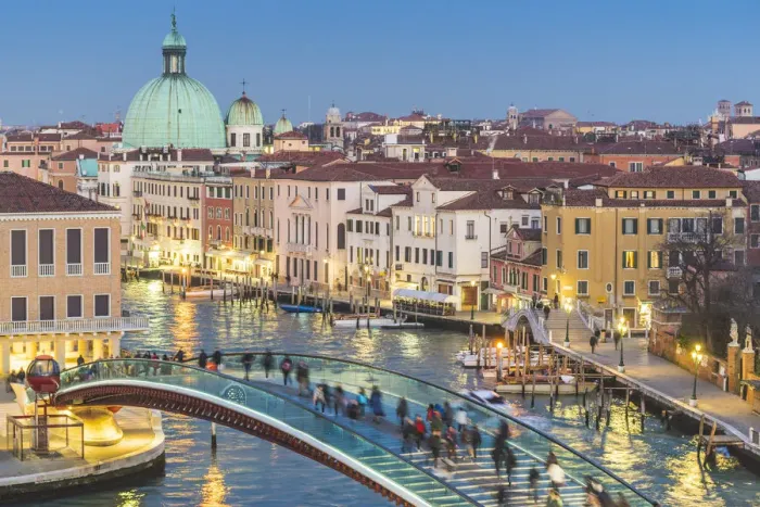 Framed Print : Constitution Bridge (Calatrava Bridge) over the Grand Canal, Venice, Veneto, Italy