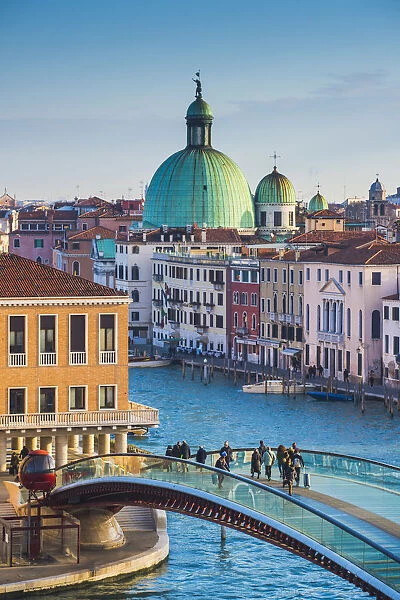 The Constitution Bridge over the Grand Canal, Venice, Veneto, Italy