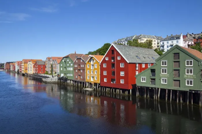 Framed Print : Converted Fishing Warehouses, Trondheim, Sor-Trondelag, Norway Framed Print : Converted Fishing Warehouses, Trondheim, Sor-Trondelag, Norway
