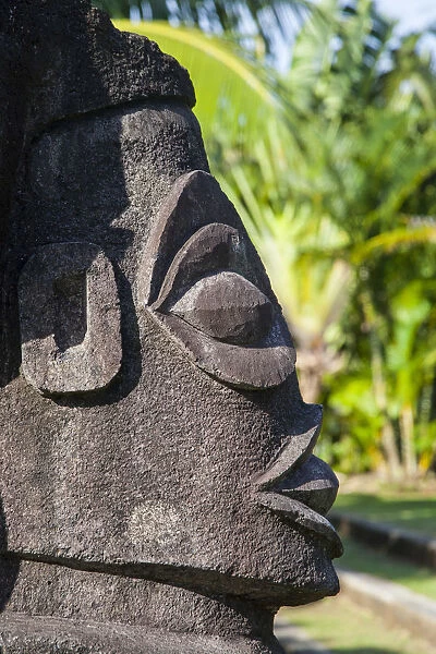 Cook Islands, Rarotonga, Punanga Nui Cultural Village and Market, Polynesian stonework