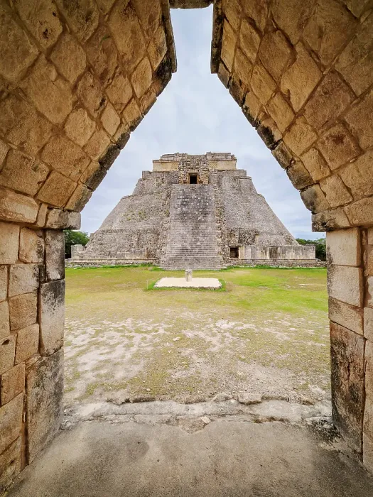 Framed Print : Corbelled Arch and Pyramid of the Fortune-teller or Pyramid of the Magician, Uxmal, Yucatan State, Mexico Framed Print : Corbelled Arch and Pyramid of the Fortune-teller or Pyramid of the Magician, Uxmal, Yucatan State, Mexico