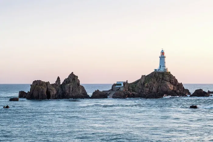 Framed Print : Corbiere Lighthouse at the high tide, Jersey, Channel Islands Framed Print : Corbiere Lighthouse at the high tide, Jersey, Channel Islands