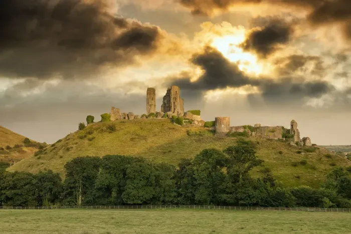 Framed Print : Corfe Castle, Dorset, England Framed Print : Corfe Castle, Dorset, England