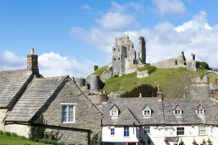 Framed Print : Corfe Castle, Dorset, England, UK Framed Print : Corfe Castle, Dorset, England, UK