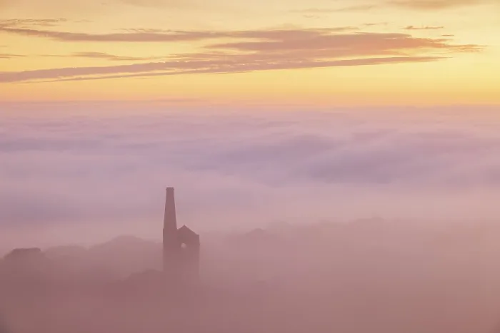 Framed Print : Cornish tin mine engine house on a dreamy, misty morning at sunrise, Minions, Bodmin Moor, Cornwall, England. Autumn (September) 2025 Framed Print : Cornish tin mine engine house on a dreamy, misty morning at sunrise, Minions, Bodmin Moor, Cornwall, England. Autumn (September) 2025