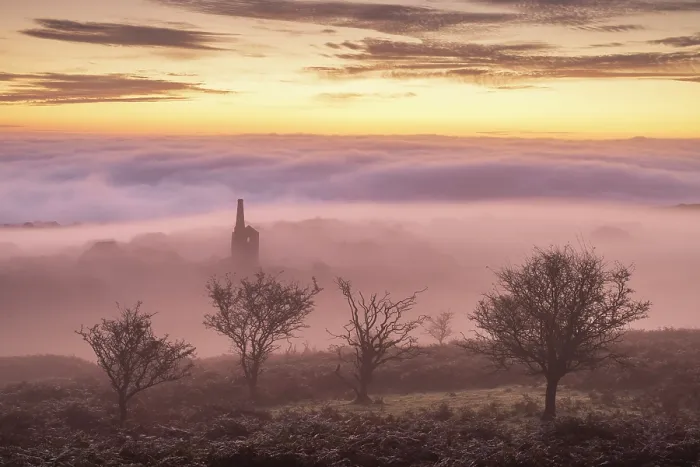 Framed Print : Cornish tin mine engine house on a dreamy, misty morning at sunrise, Minions, Bodmin Moor, Cornwall, England. Autumn (September) 2025 Framed Print : Cornish tin mine engine house on a dreamy, misty morning at sunrise, Minions, Bodmin Moor, Cornwall, England. Autumn (September) 2025