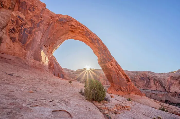 Framed Print : Corona Arch at sunrise, Moab, Utah, USA