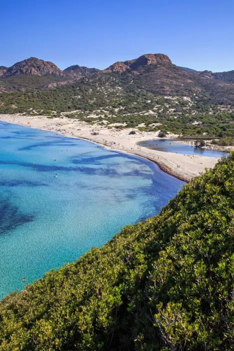 Framed Print : Corsica, France, the clean water from the Ostriconi beach, Balagne