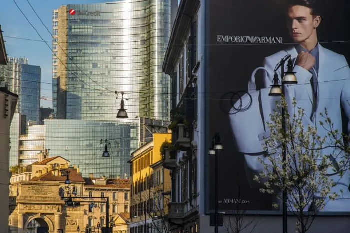Framed Print : Corso Garibaldi street with Porta Nuova business district in the background, Milan Framed Print : Corso Garibaldi street with Porta Nuova business district in the background, Milan