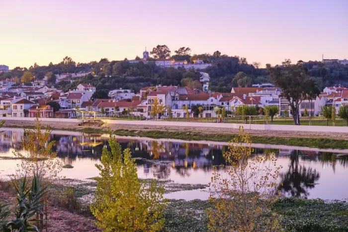 Framed Print : Coruche and the Sorraia river at twilight. Ribatejo, Portugal