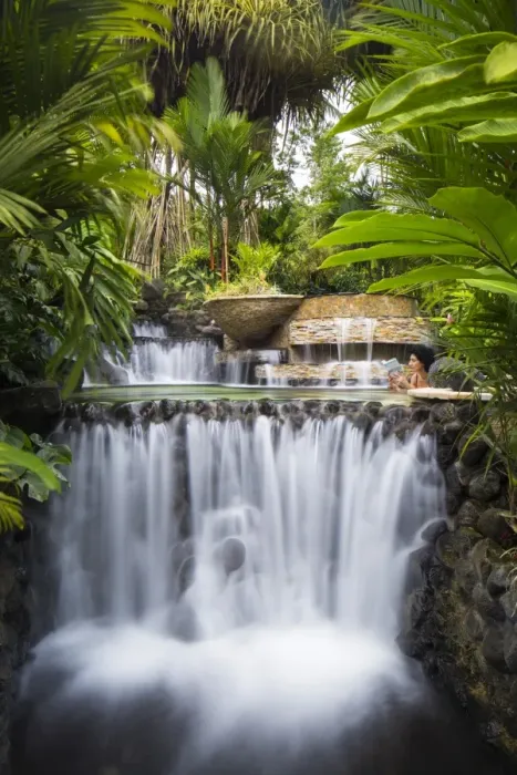 Framed Print : Costa Rica, Alajuela, La Fortuna. Hot Springs at The Tabacon Grand Spa Thermal Resort