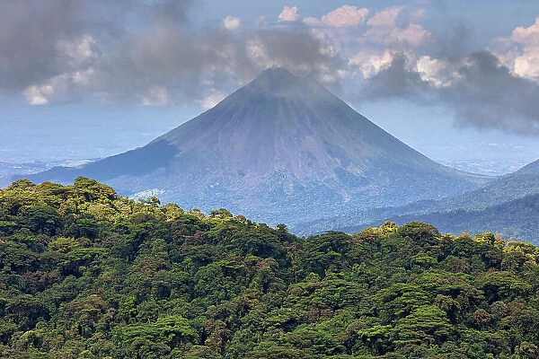 Costa Rica, Cloud forest, Reserva Bosque Nuboso Santa Elena, volcano Arenal, viewpoint near Santa Elena town