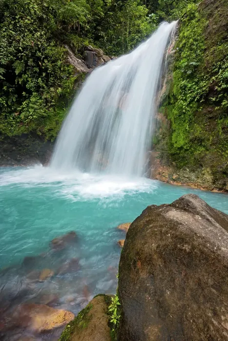 Framed Print : Costa Rica, La Celestial waterfall Framed Print : Costa Rica, La Celestial waterfall
