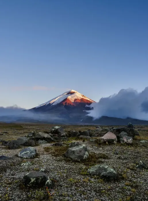 Framed Print : Cotopaxi Volcano at sunset, Cotopaxi National Park, Cotopaxi Province, Ecuador