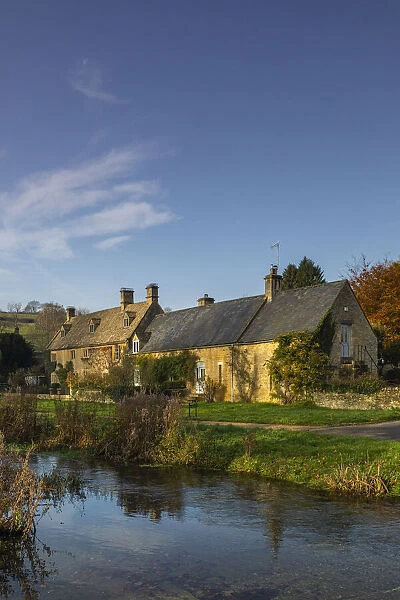 Cotswold houses, Upper Slaughter, Cotswolds, Gloucestershire, England, UK