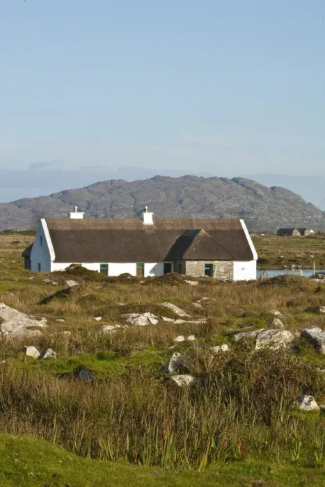 Framed Print : Cottage, Connemara National Park, Connemara, Co. Galway, Ireland
