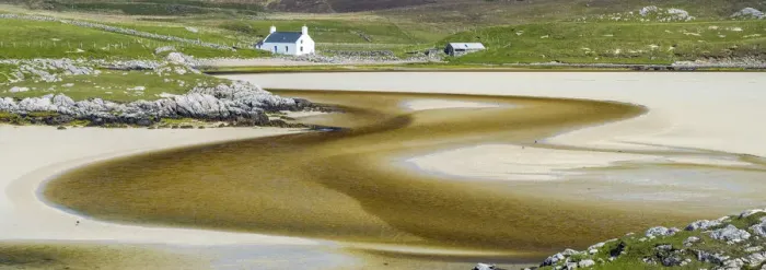 Framed Print : Cottage on Uig Bay, Isle of Lewis, Outer Hebrides, Scotland Framed Print : Cottage on Uig Bay, Isle of Lewis, Outer Hebrides, Scotland
