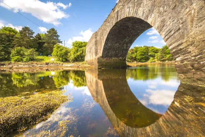 Framed Print : County Donegal, Ulster region, Ireland, Europe. Roads stone bridge Framed Print : County Donegal, Ulster region, Ireland, Europe. Roads stone bridge
