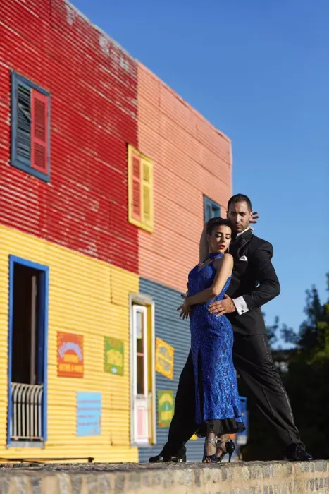 Framed Print : A couple of Professional Tango dancers with a colorful house of La Boca neighborhood in the background, Buenos Aires, Argentina. (MR) Framed Print : A couple of Professional Tango dancers with a colorful house of La Boca neighborhood in the background, Buenos Aires, Argentina. (MR)