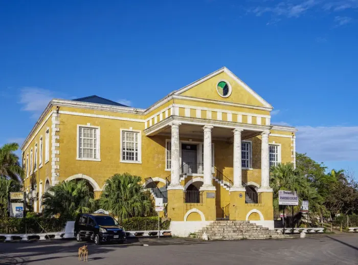 Framed Print : Courthouse in Falmouth, Trelawny Parish, Jamaica Framed Print : Courthouse in Falmouth, Trelawny Parish, Jamaica